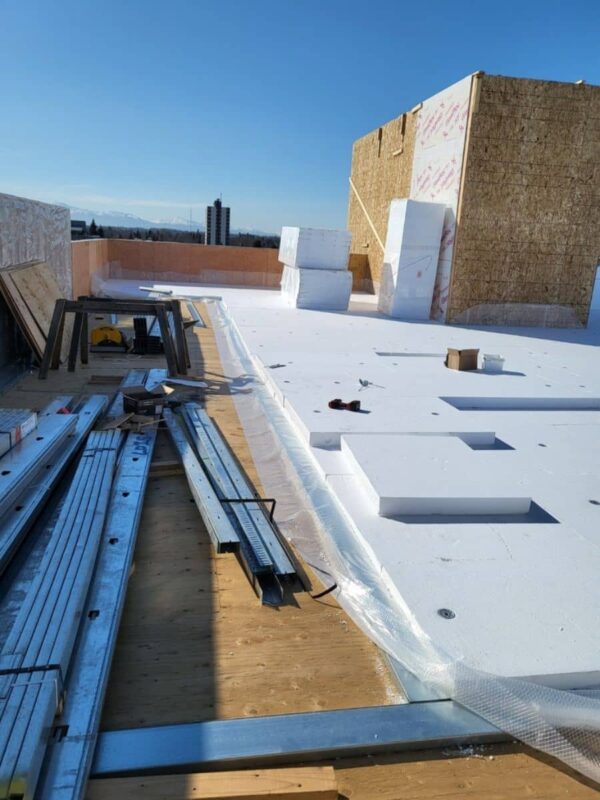 flat roof installation project