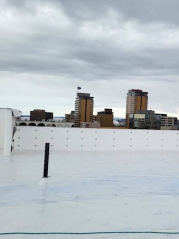 flat roof installation completed