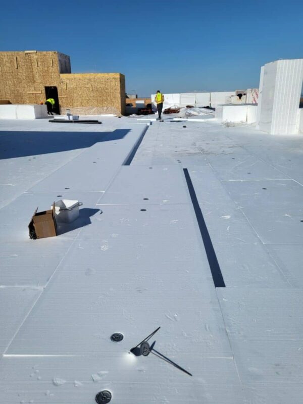 flat roof installation project